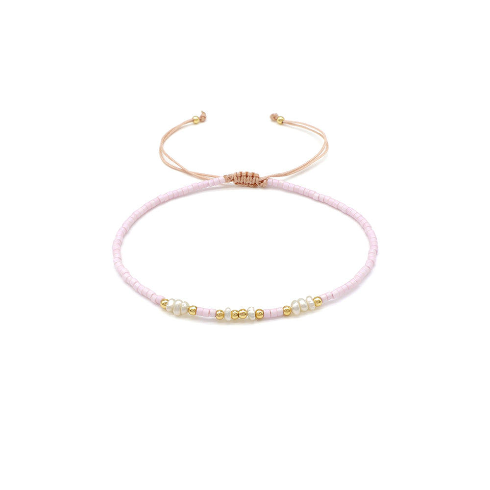 Handmade Customizable Miyuki Beads Bracelet With Fresh Water Pearl
