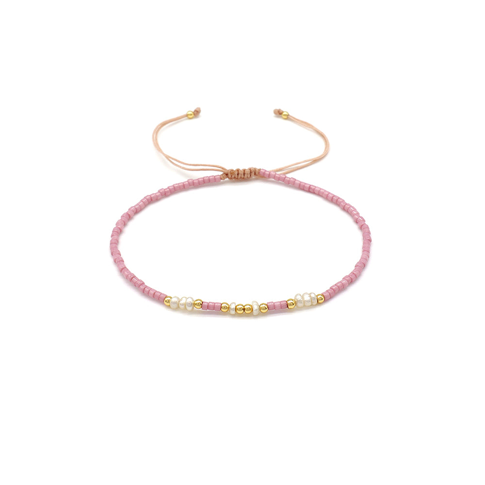 Handmade Customizable Miyuki Beads Bracelet With Fresh Water Pearl