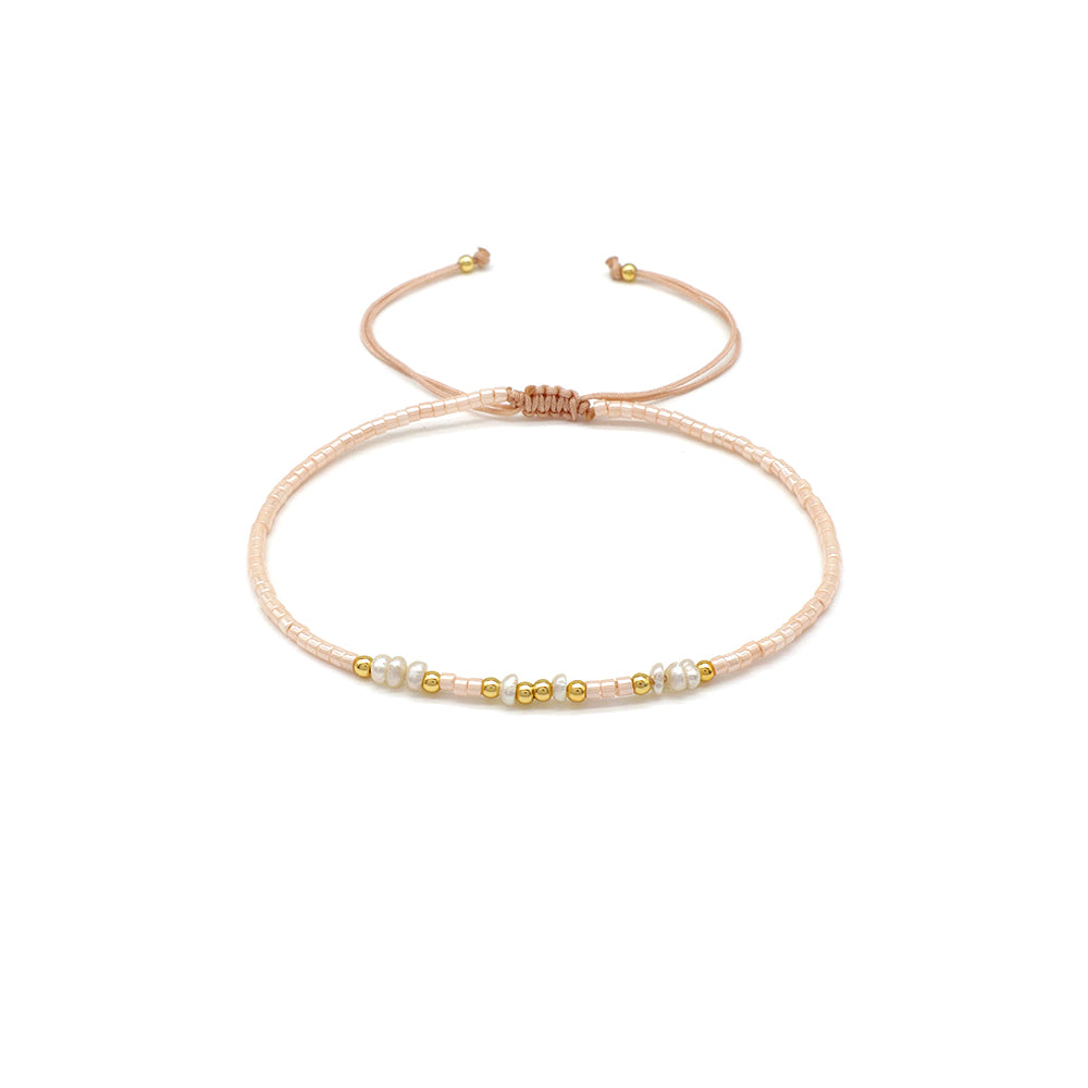 Handmade Customizable Miyuki Beads Bracelet With Fresh Water Pearl