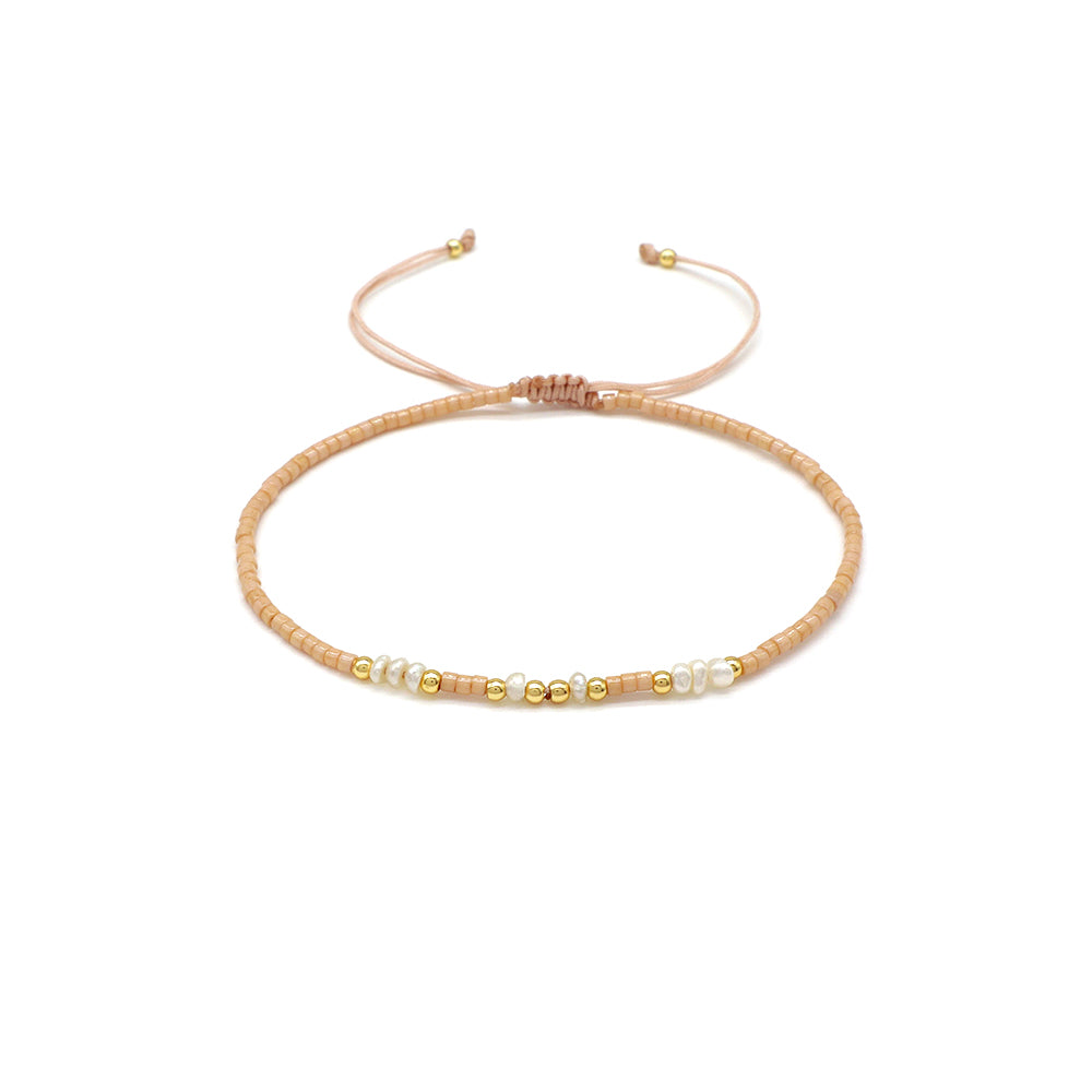 Handmade Customizable Miyuki Beads Bracelet With Fresh Water Pearl
