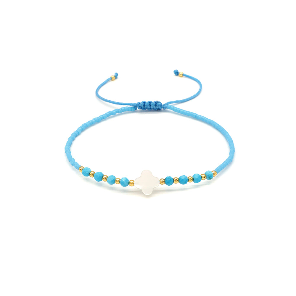 Handmade Customizable Miyuki Beads Bracelet With Natural Stone Shell Charm