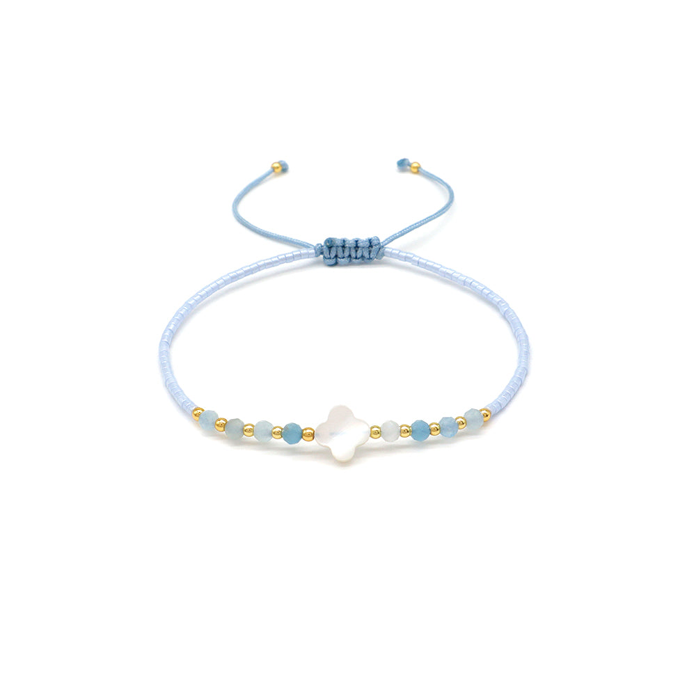 Handmade Customizable Miyuki Beads Bracelet With Natural Stone Shell Charm