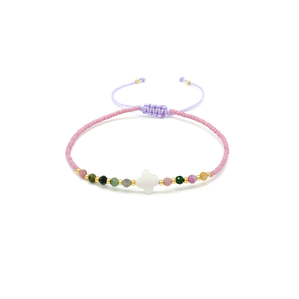 Handmade Customizable Miyuki Beads Bracelet With Natural Stone Shell Charm