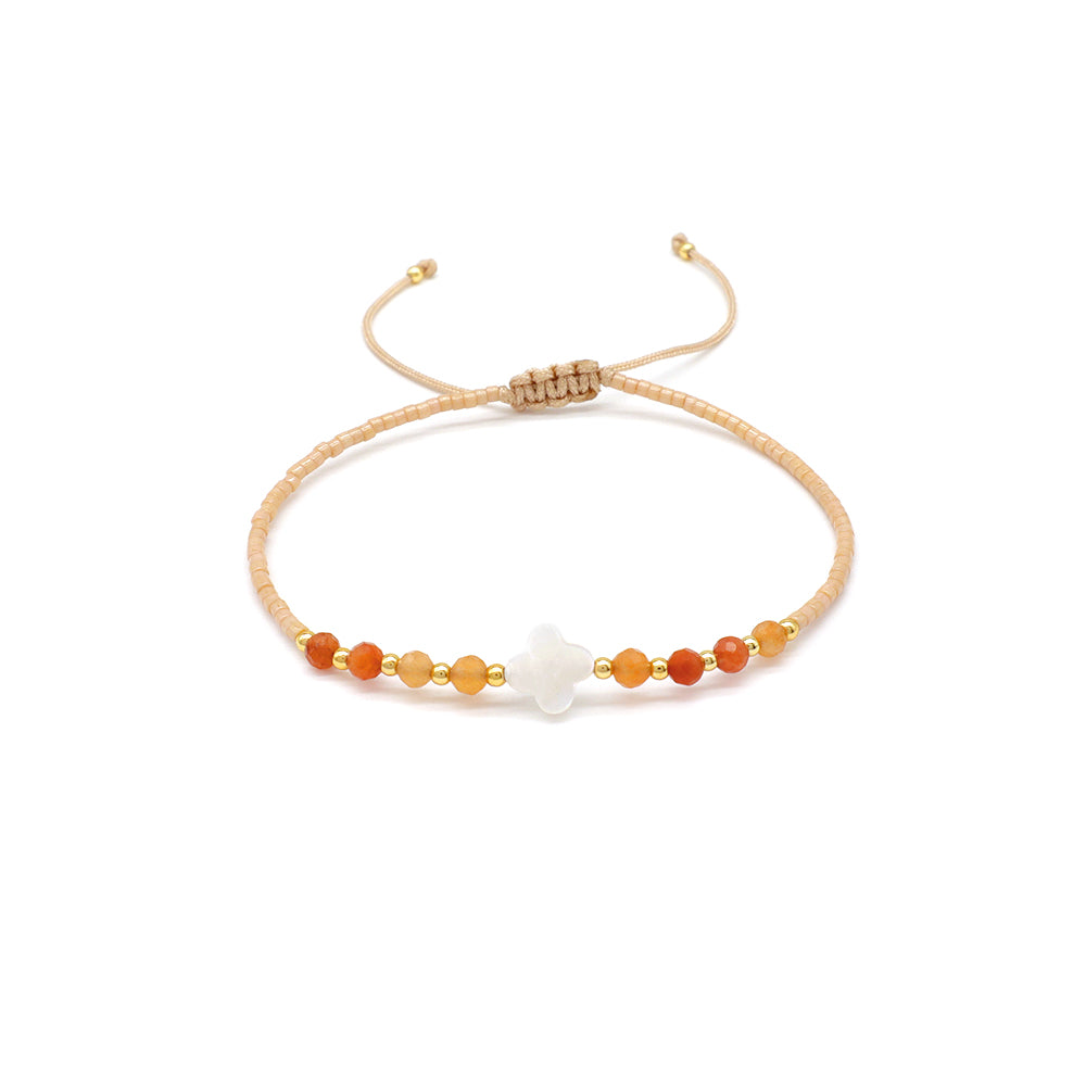 Handmade Customizable Miyuki Beads Bracelet With Natural Stone Shell Charm