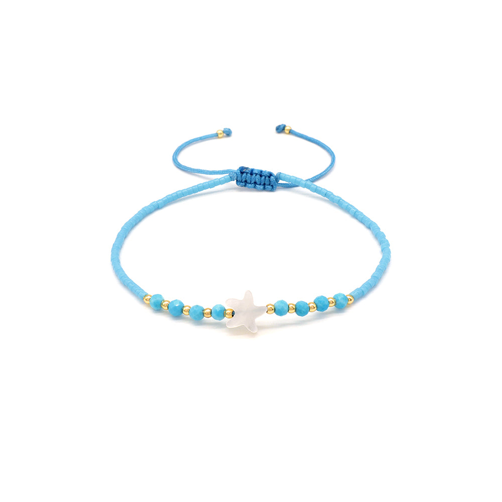 Handmade Customizable Miyuki Beads Bracelet With Natural Stone Shell Charm