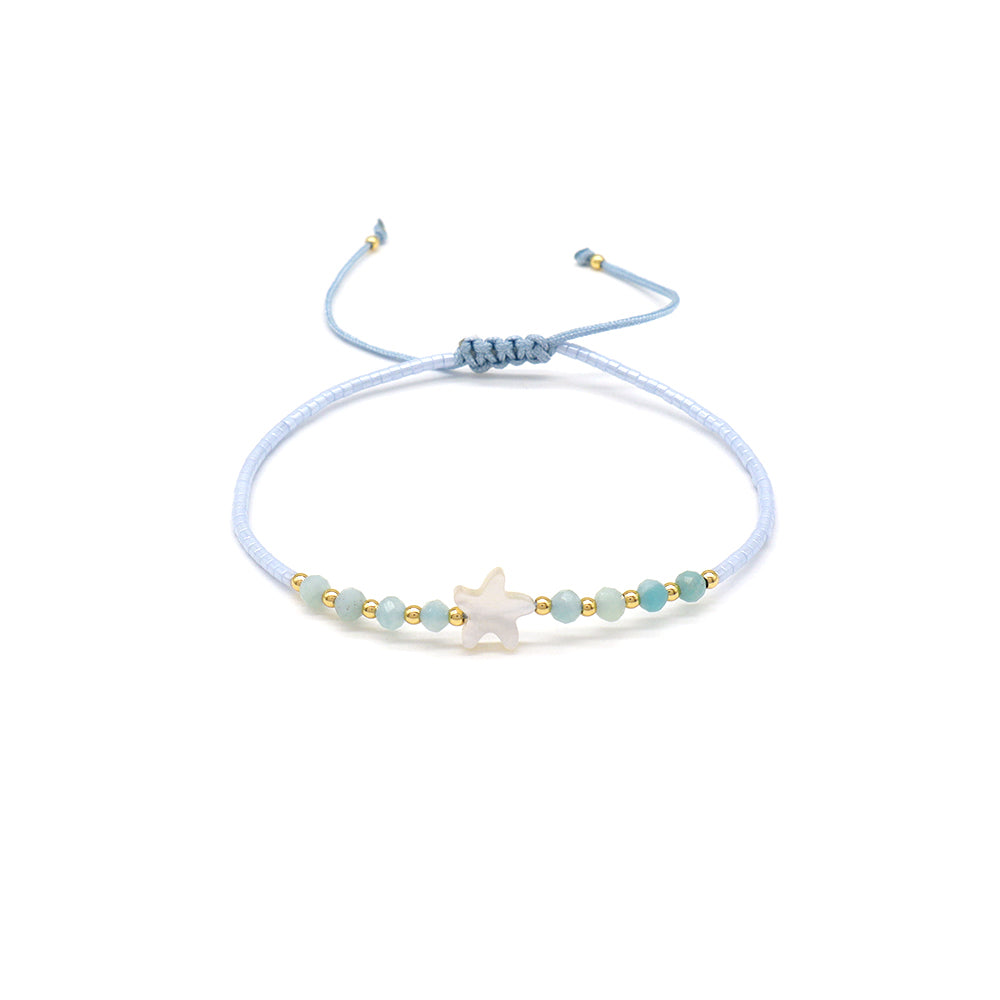 Handmade Customizable Miyuki Beads Bracelet With Natural Stone Shell Charm
