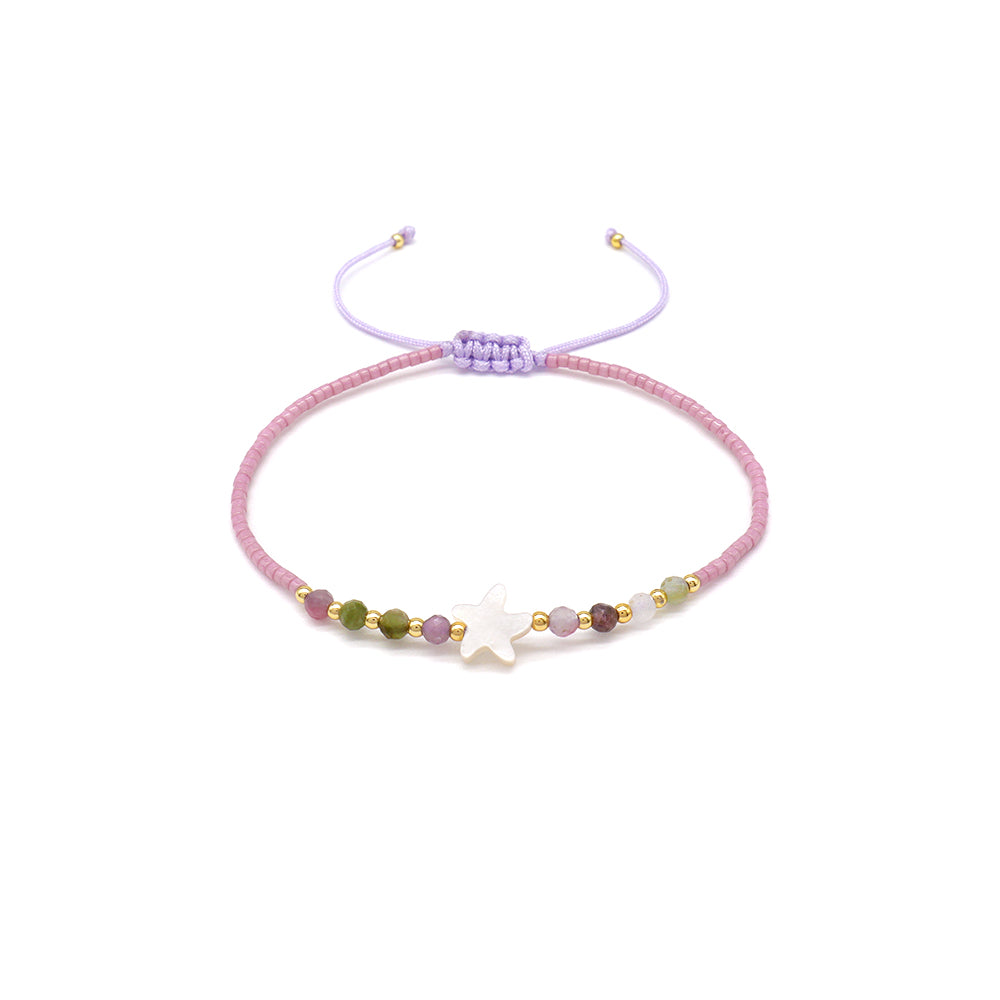 Handmade Customizable Miyuki Beads Bracelet With Natural Stone Shell Charm