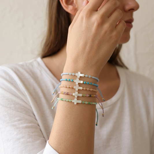 Handmade Customizable Miyuki Beads Bracelet With Natural Stone Beads Shell Charm