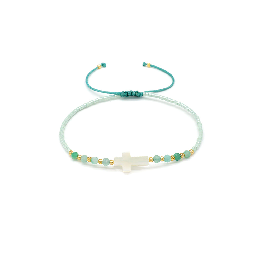 Handmade Customizable Miyuki Beads Bracelet With Natural Stone Beads Shell Charm