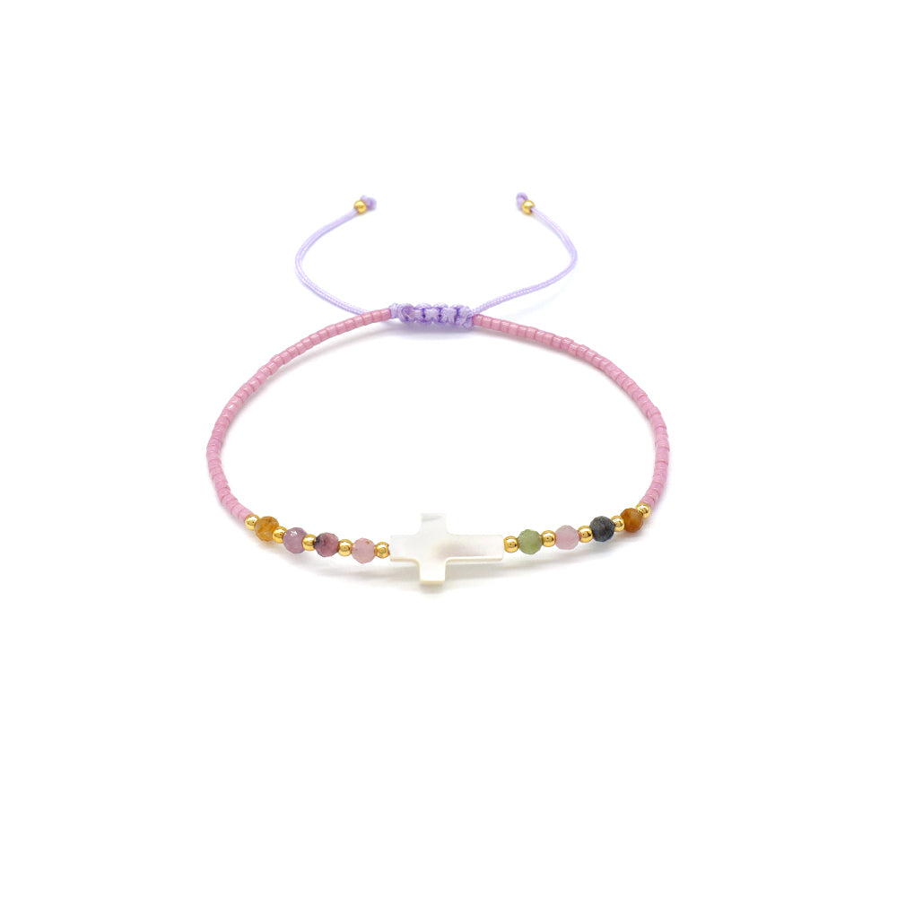 Handmade Customizable Miyuki Beads Bracelet With Natural Stone Beads Shell Charm