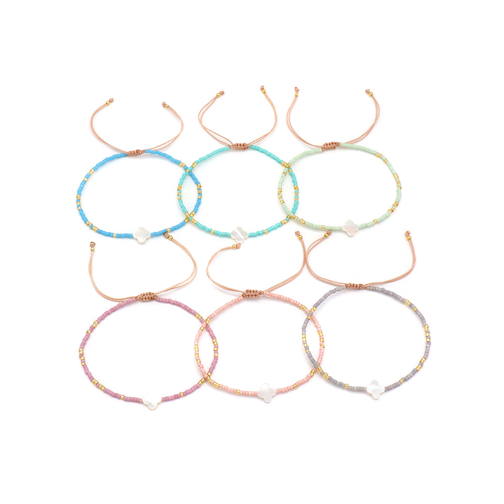 Handmade Customizable Miyuki Beads Bracelet With Shell Charm