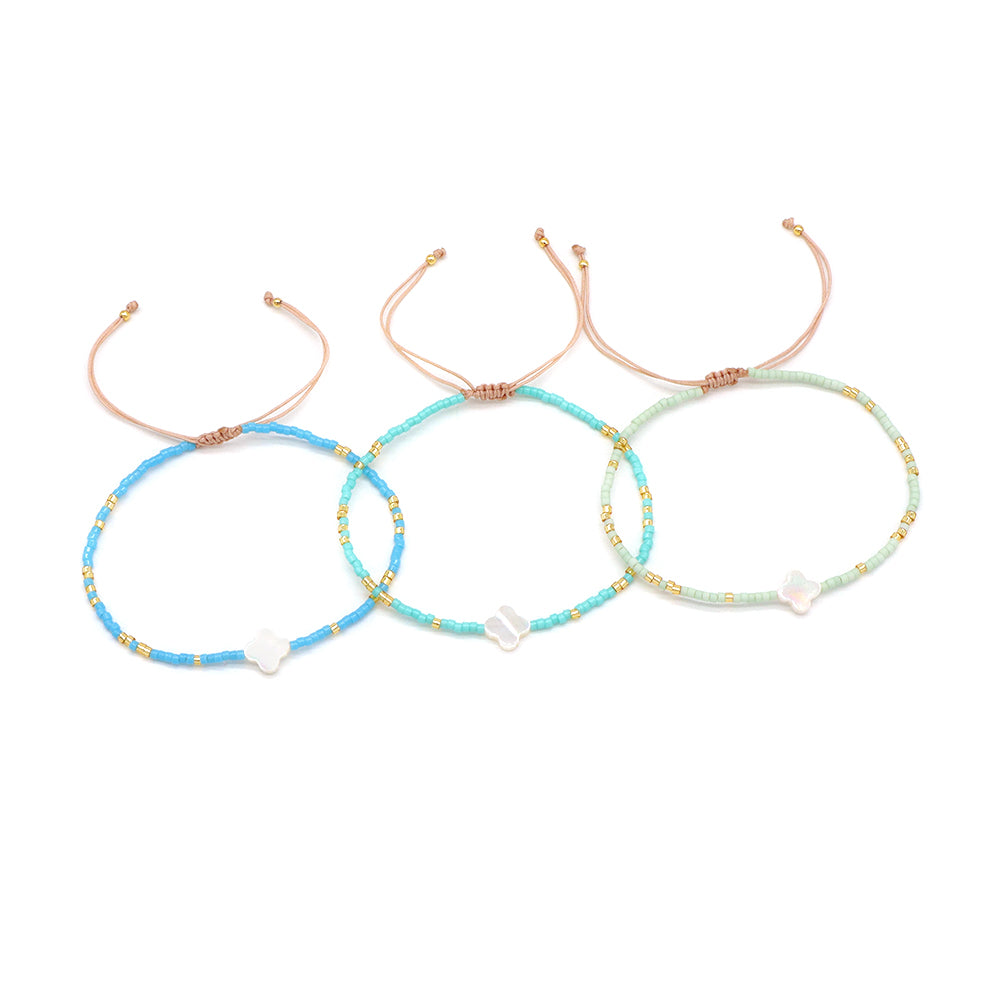 Handmade Customizable Miyuki Beads Bracelet With Shell Charm