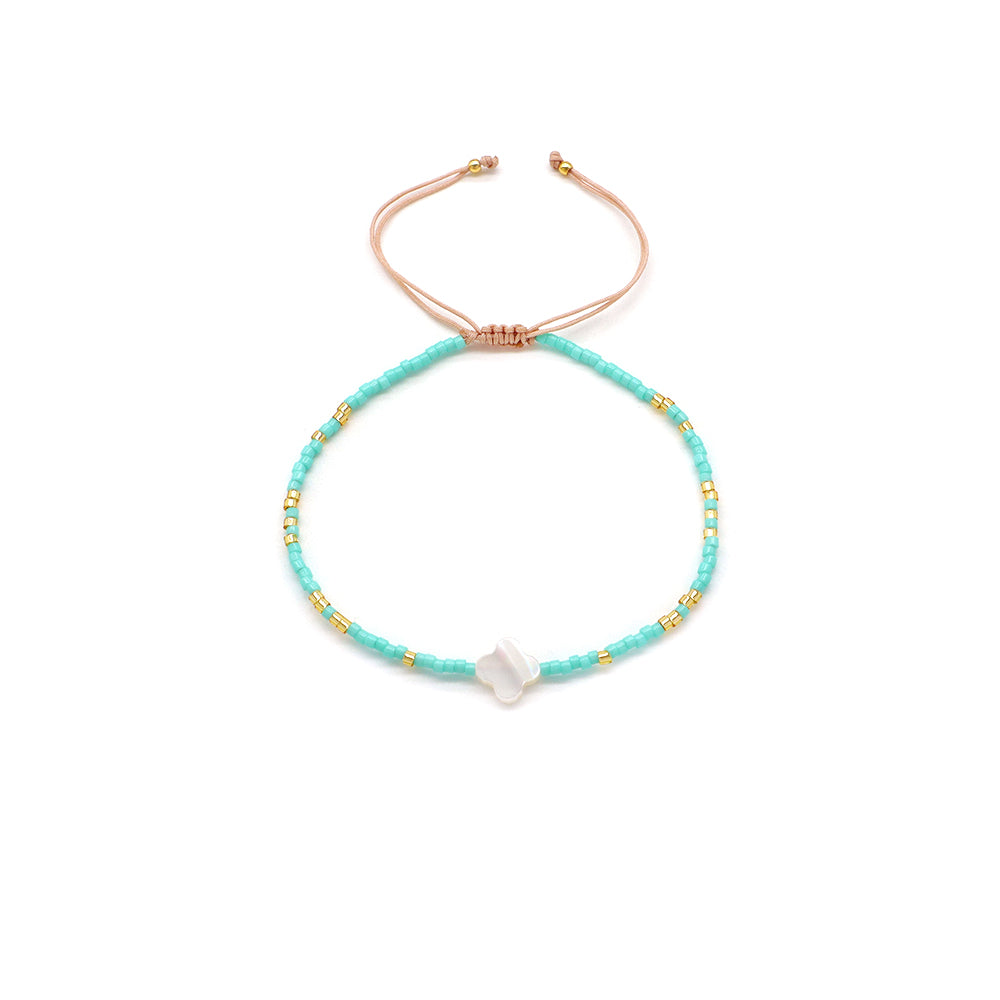 Handmade Customizable Miyuki Beads Bracelet With Shell Charm