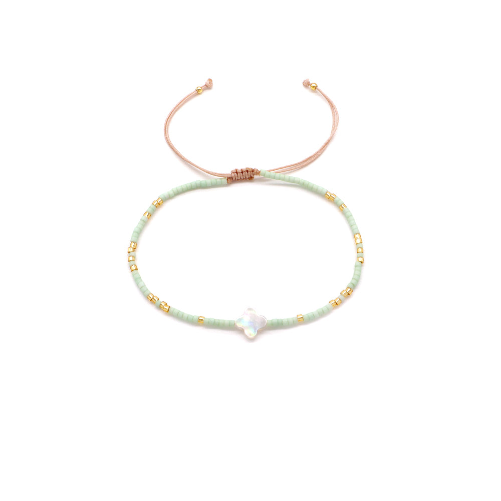 Handmade Customizable Miyuki Beads Bracelet With Shell Charm