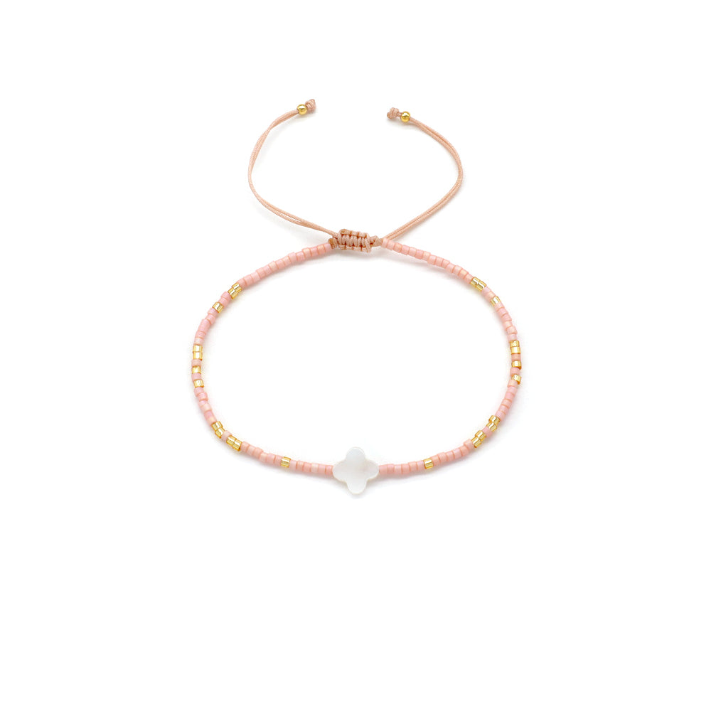 Handmade Customizable Miyuki Beads Bracelet With Shell Charm