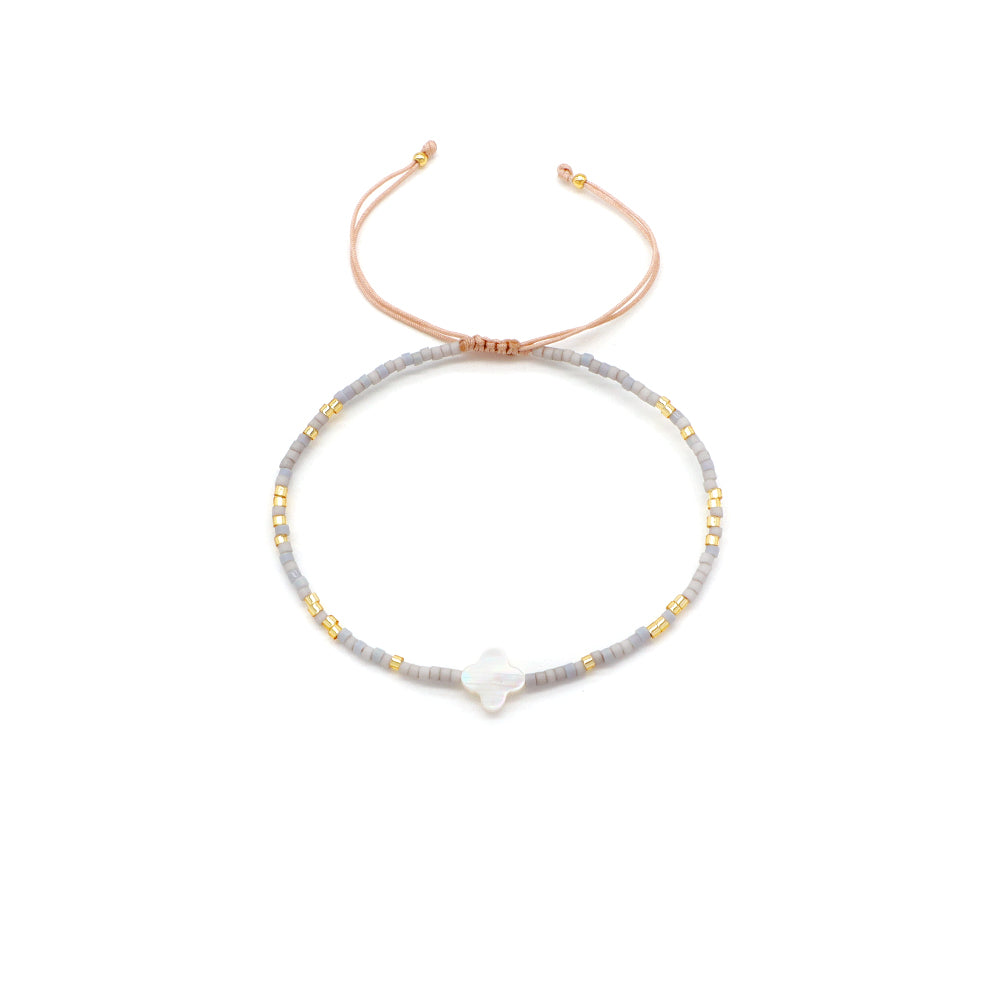 Handmade Customizable Miyuki Beads Bracelet With Shell Charm