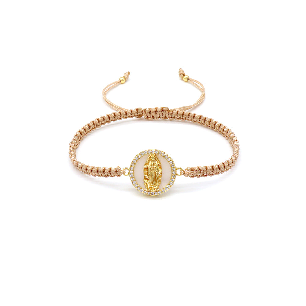 Handmade Customizable Shell Charm Bracelet With Cotton Wire