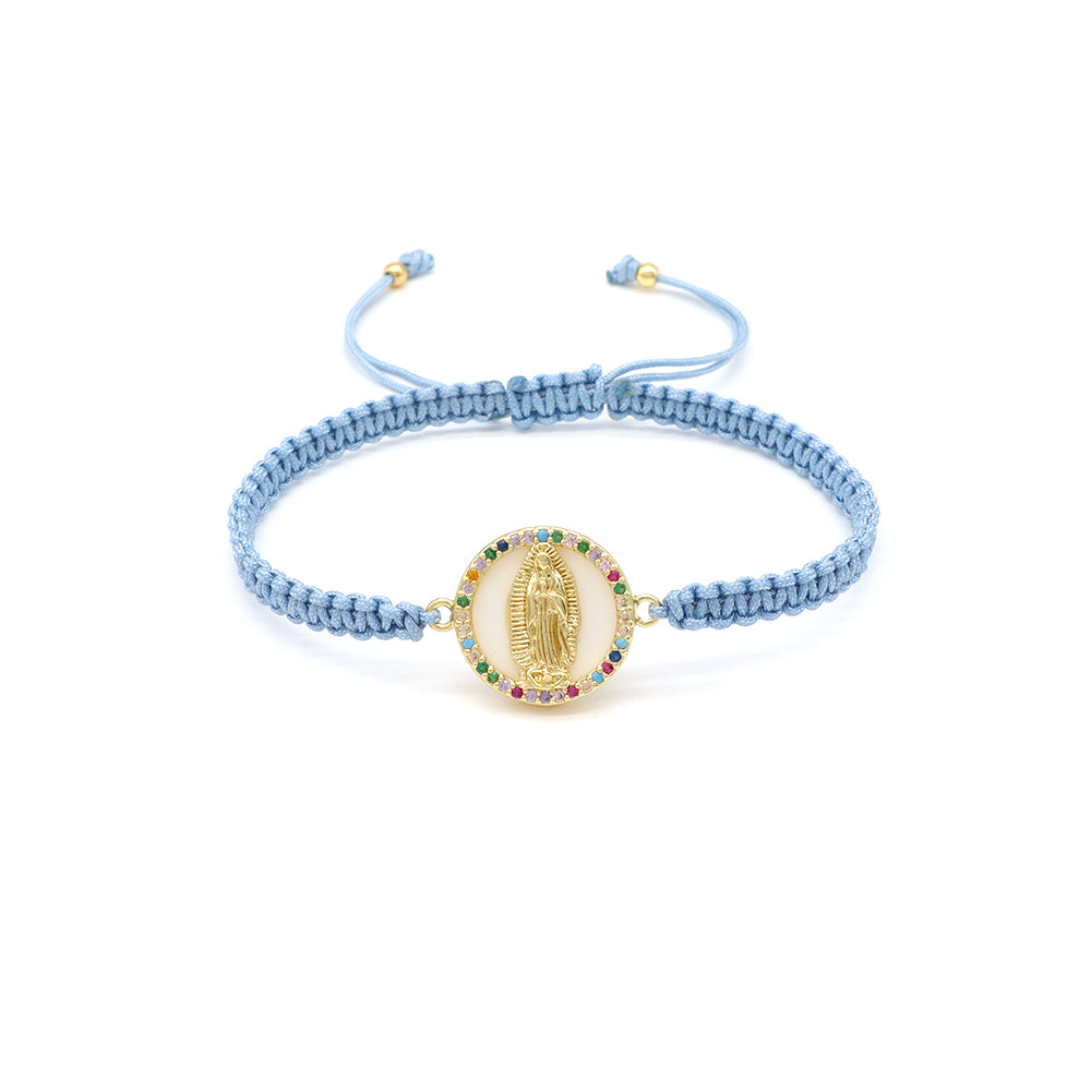 Handmade Customizable Shell Charm Bracelet With Cotton Wire