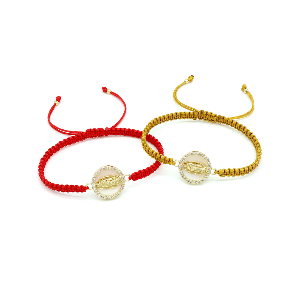 Handmade Customizable Shell Charm Bracelet With Cotton Wire