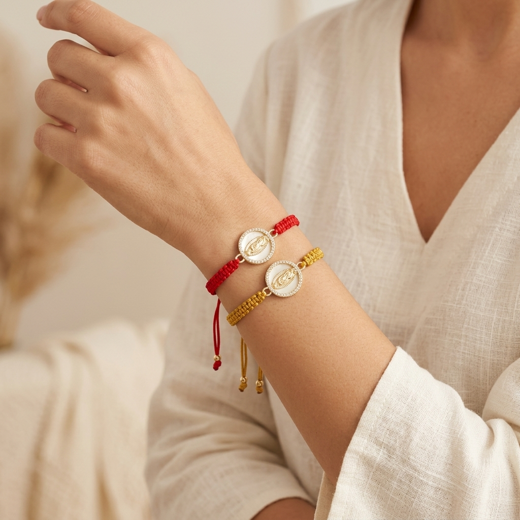 Handmade Customizable Shell Charm Bracelet With Cotton Wire