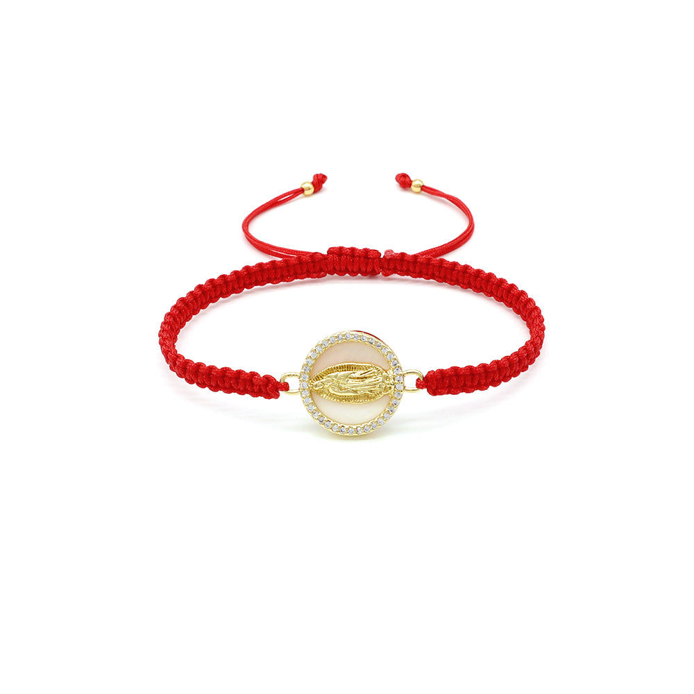 Handmade Customizable Shell Charm Bracelet With Cotton Wire