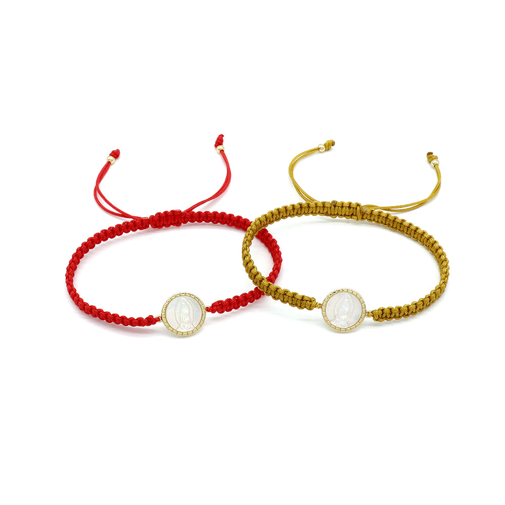 Handmade Customizable Shell Charm Bracelet With Cotton Wire