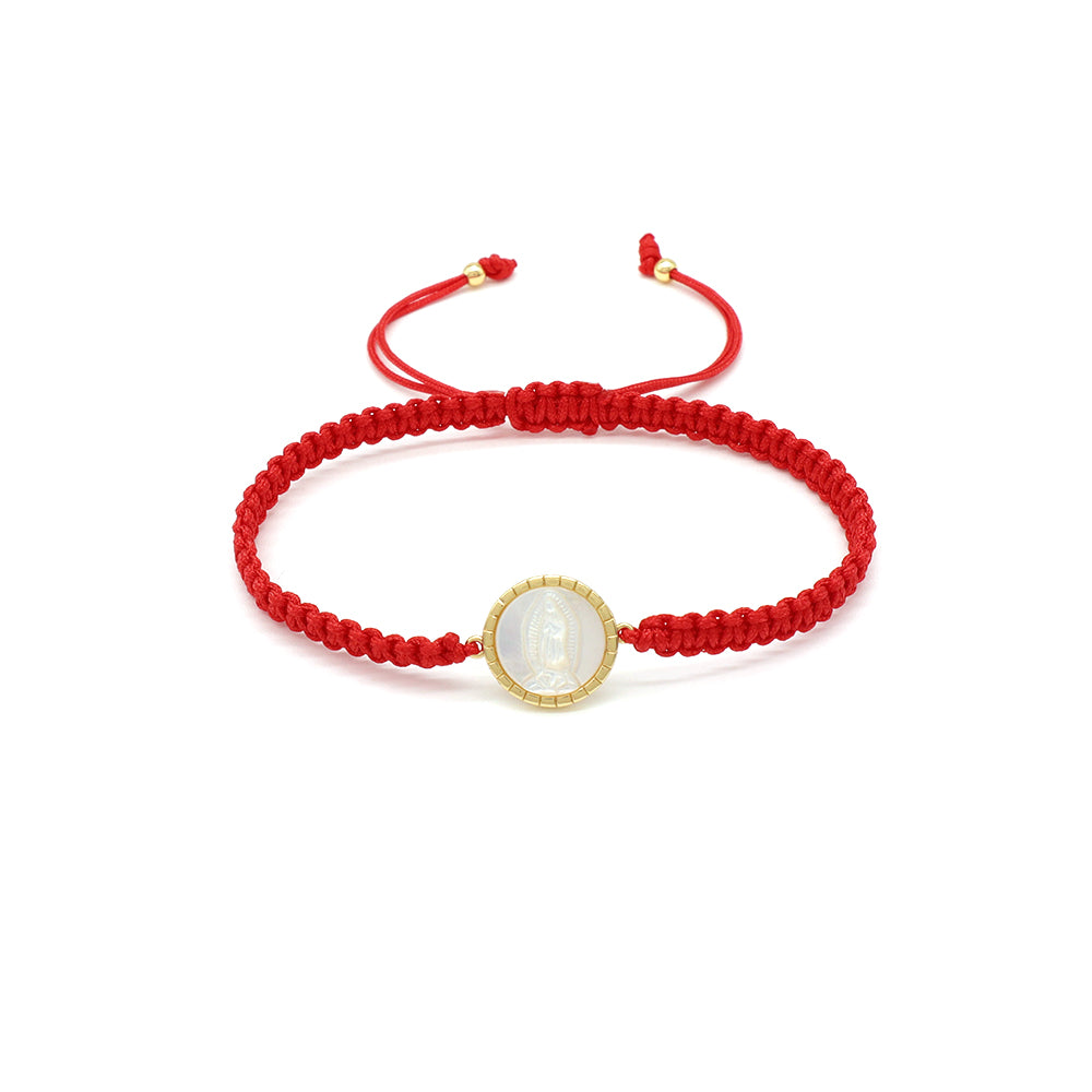 Handmade Customizable Shell Charm Bracelet With Cotton Wire