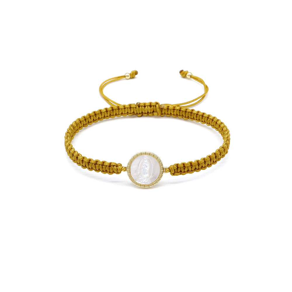 Handmade Customizable Shell Charm Bracelet With Cotton Wire