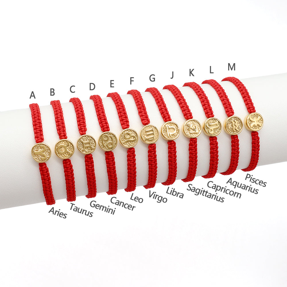 Handmade Customizable Stainless Steel Charm Bracelet With Cotton Wire