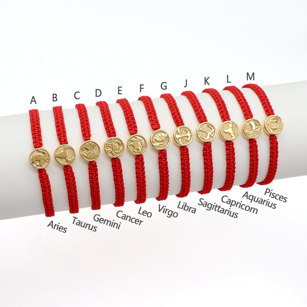 Handmade Customizable Stainless Steel Charm Bracelet With Cotton Wire
