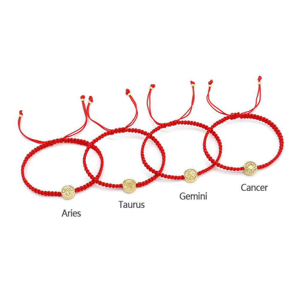Handmade Customizable Stainless Steel Charm Bracelet With Cotton Wire