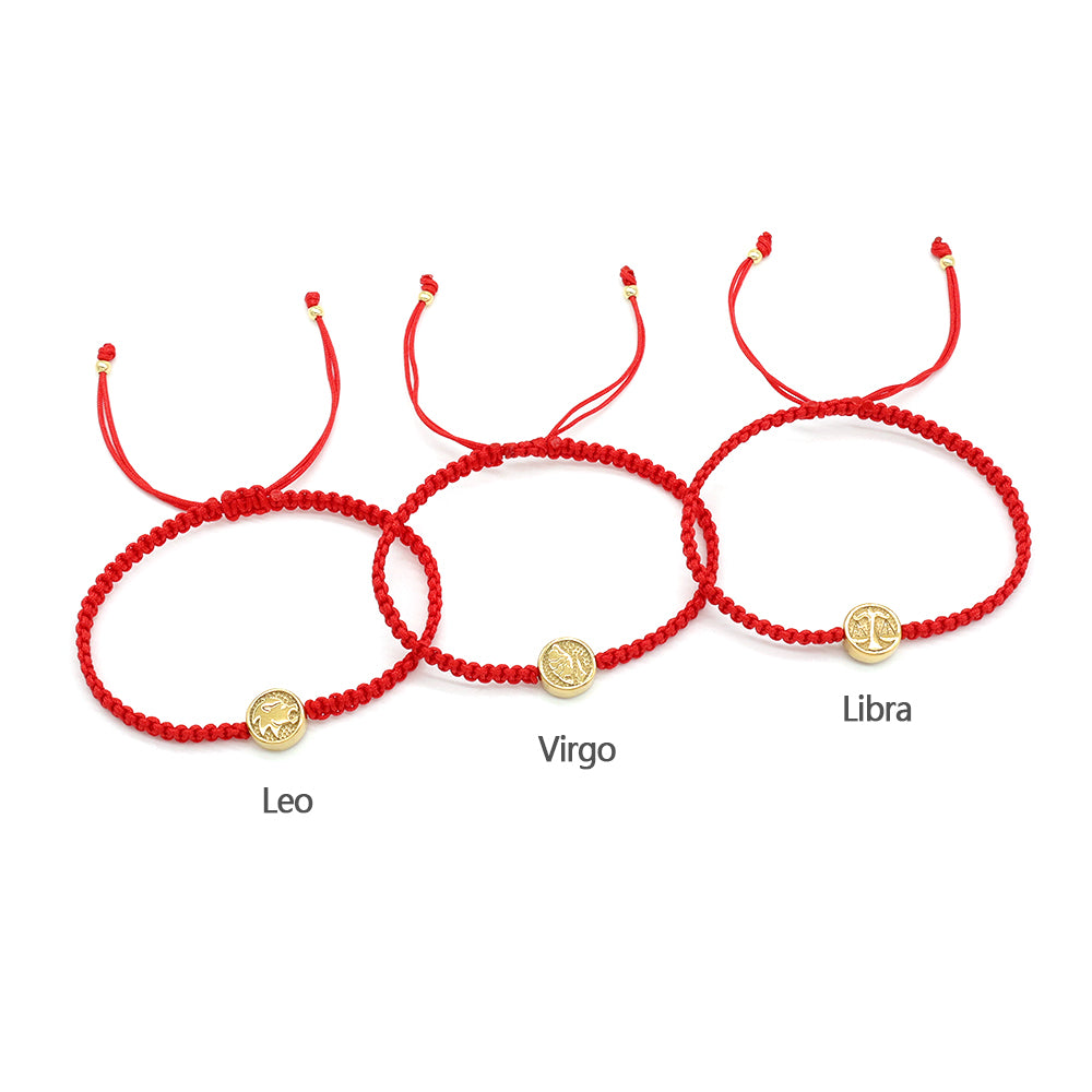 Handmade Customizable Stainless Steel Charm Bracelet With Cotton Wire