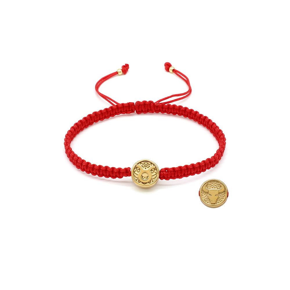 Handmade Customizable Stainless Steel Charm Bracelet With Cotton Wire