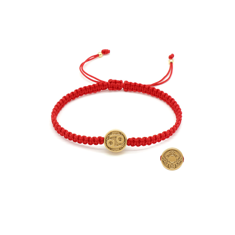 Handmade Customizable Stainless Steel Charm Bracelet With Cotton Wire