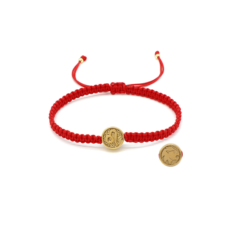 Handmade Customizable Stainless Steel Charm Bracelet With Cotton Wire