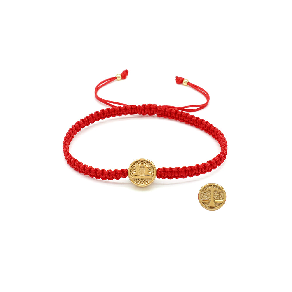 Handmade Customizable Stainless Steel Charm Bracelet With Cotton Wire