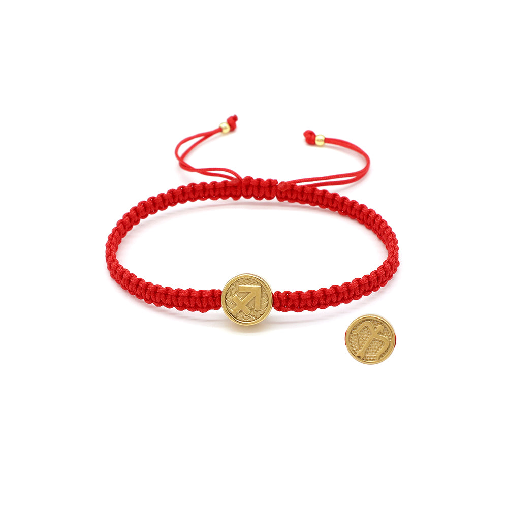 Handmade Customizable Stainless Steel Charm Bracelet With Cotton Wire