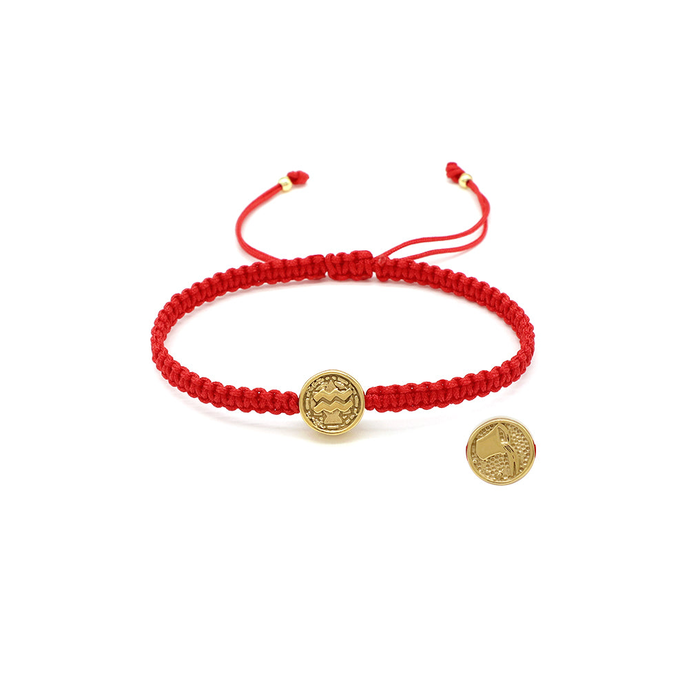 Handmade Customizable Stainless Steel Charm Bracelet With Cotton Wire