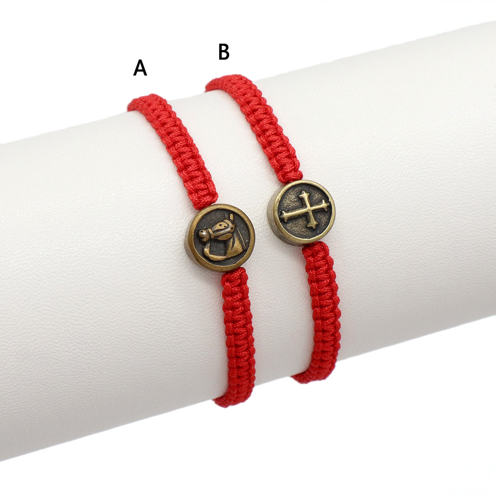 Handmade Customizable Stainless Steel Charm Bracelet With Cotton Wire
