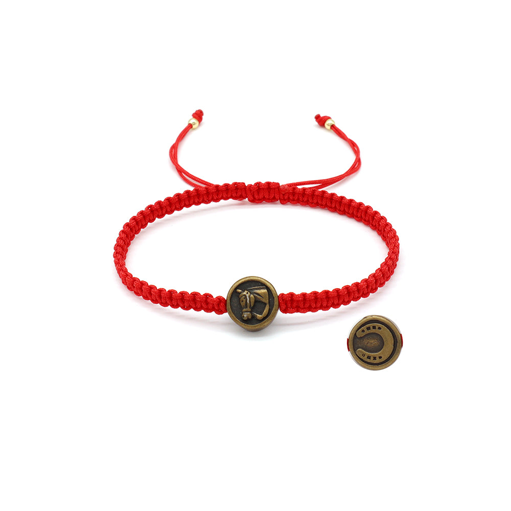 Handmade Customizable Stainless Steel Charm Bracelet With Cotton Wire