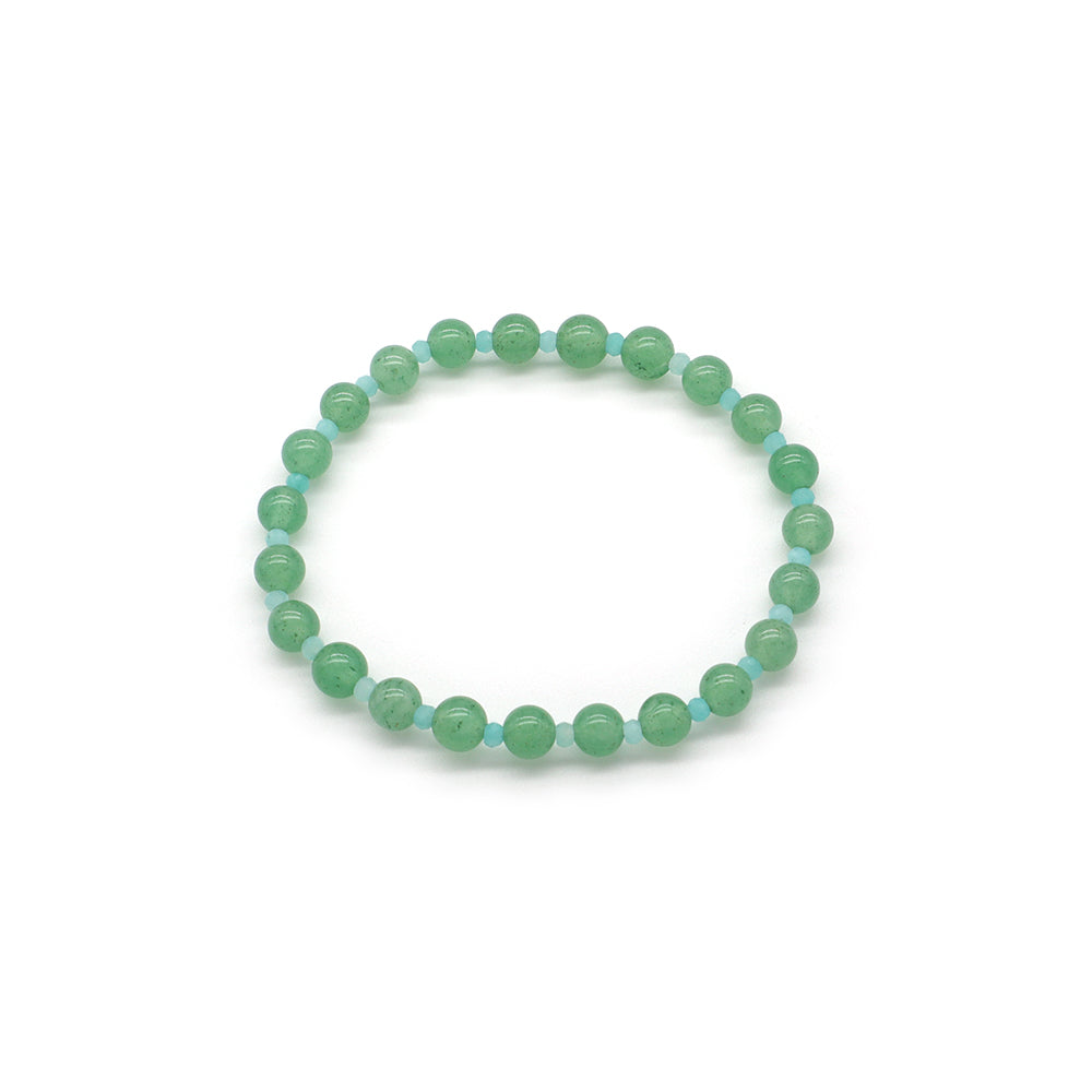 Handmade Customizable Natural Stone(3mm+6mm) Beads Bracelet