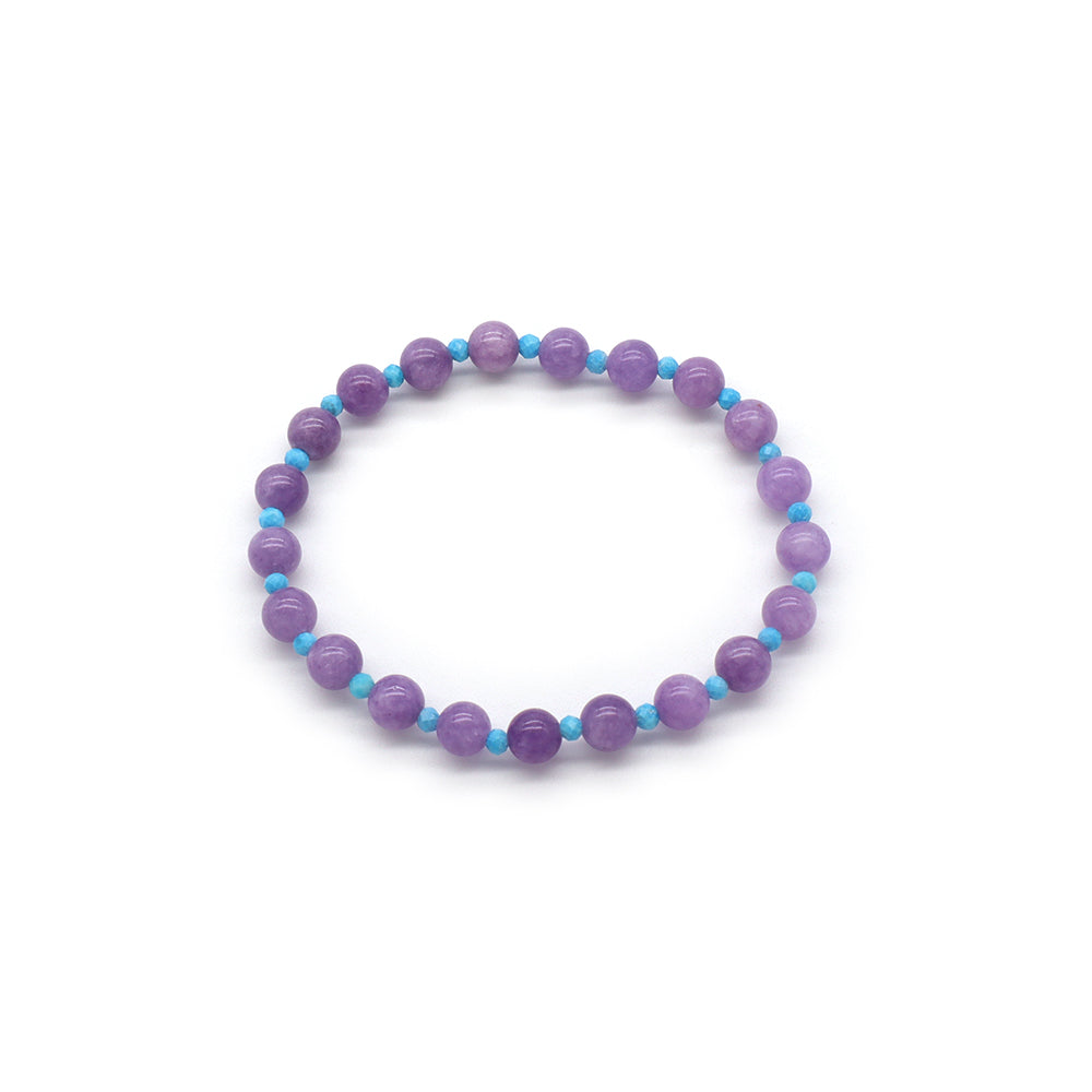 Handmade Customizable Natural Stone(3mm+6mm) Beads Bracelet