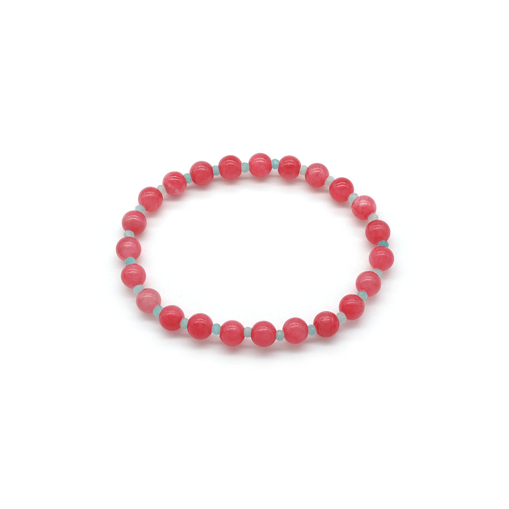 Handmade Customizable Natural Stone(3mm+6mm) Beads Bracelet