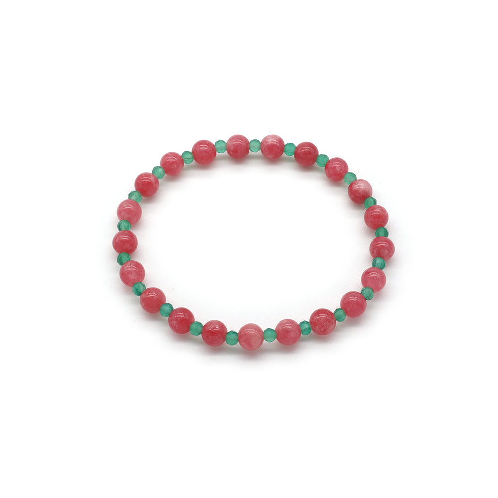 Handmade Customizable Natural Stone(3mm+6mm) Beads Bracelet