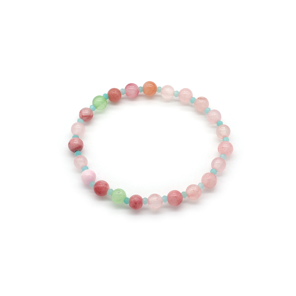 Handmade Customizable Natural Stone(3mm+6mm) Beads Bracelet