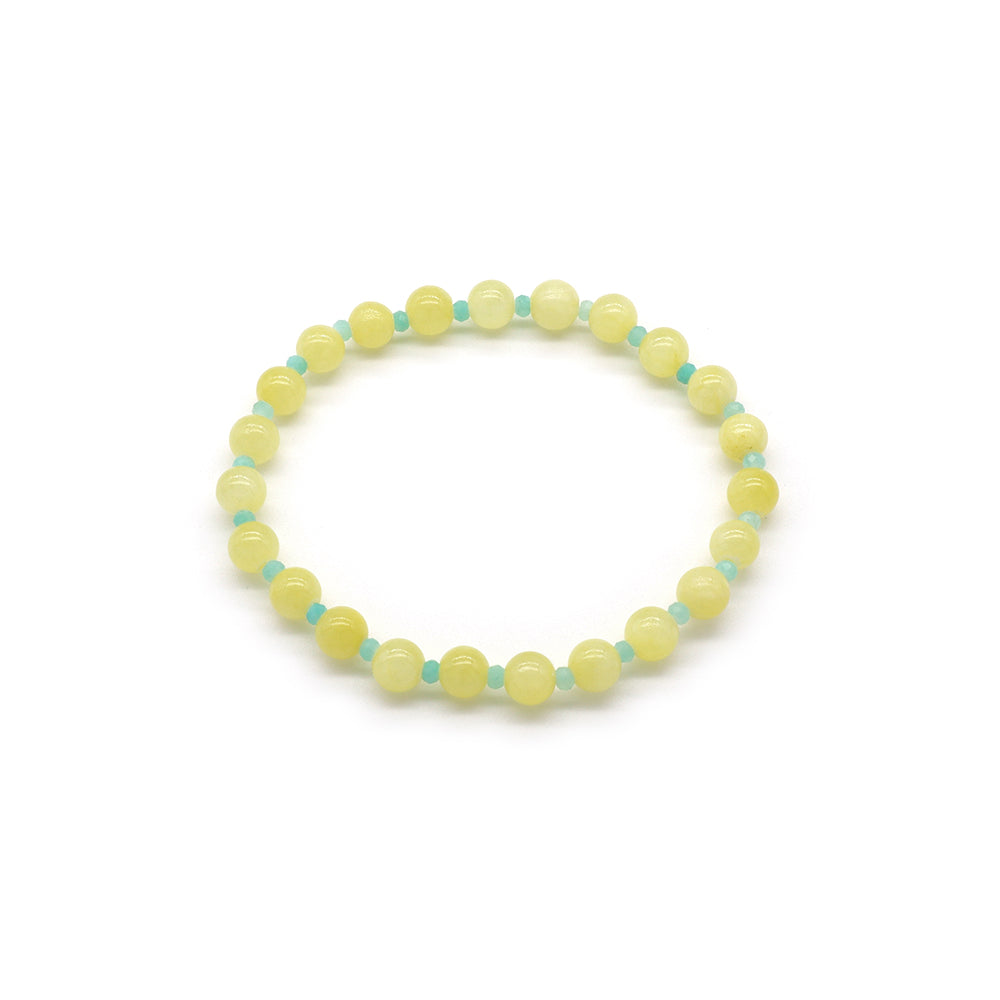 Handmade Customizable Natural Stone(3mm+6mm) Beads Bracelet