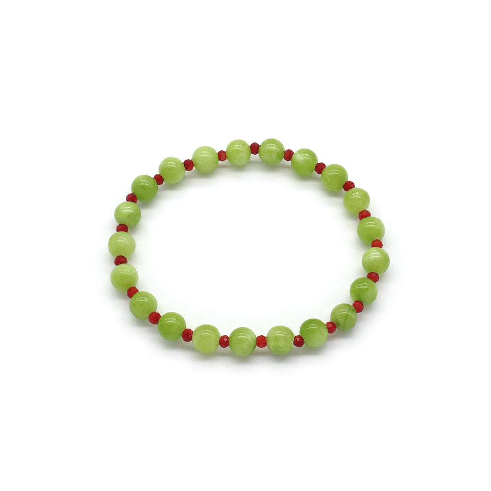 Handmade Customizable Natural Stone(3mm+6mm) Beads Bracelet