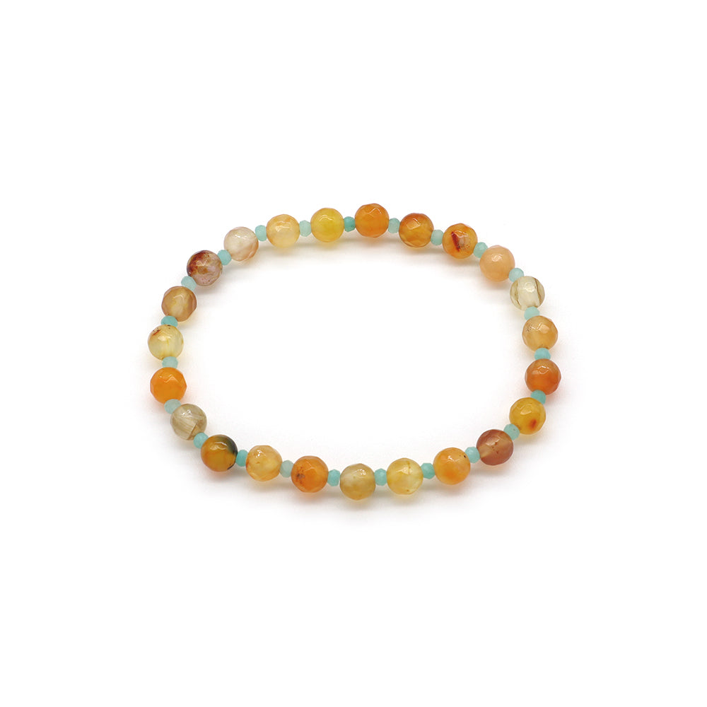 Handmade Customizable Natural Stone(3mm+6mm) Beads Bracelet