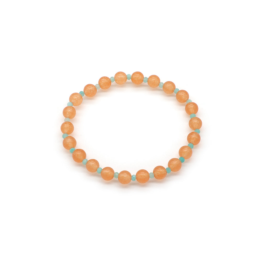 Handmade Customizable Natural Stone(3mm+6mm) Beads Bracelet