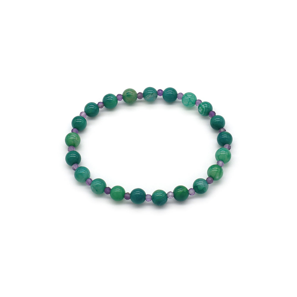 Handmade Customizable Natural Stone(3mm+6mm) Beads Bracelet